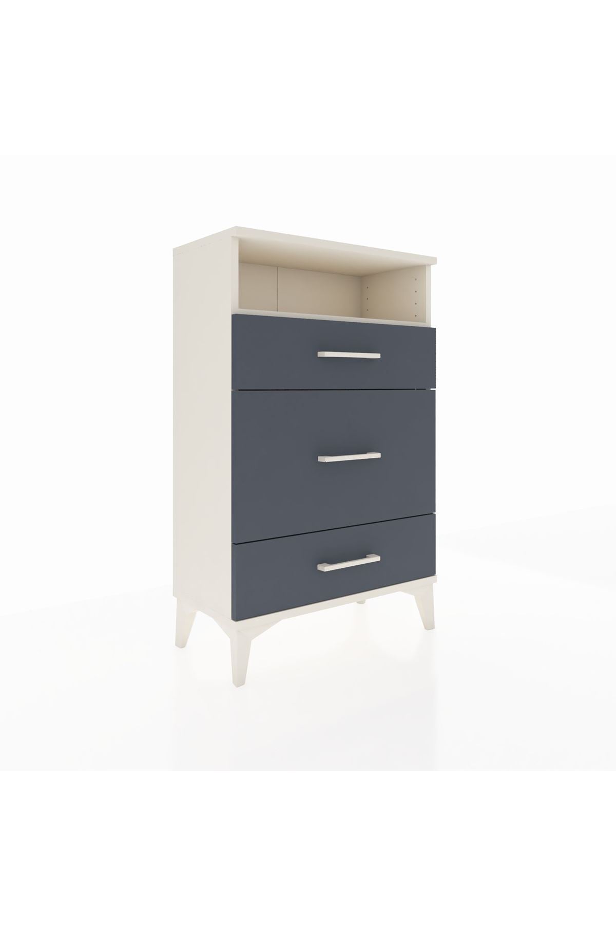 Arges Komodin Tek Raflı 3 Çekmeceli 60x30x96 - S14M018V2A