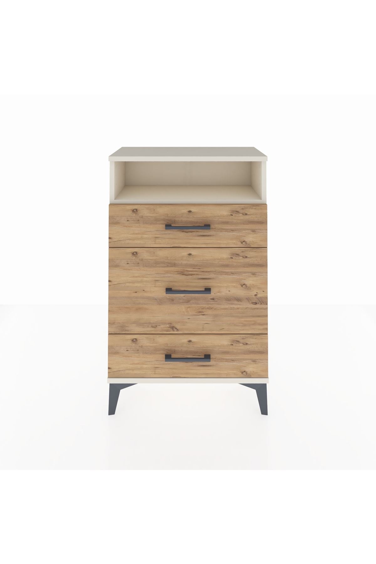 Arges Komodin Tek Raflı 3 Çekmeceli 60x30x96 - S14M018V3A