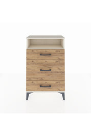Arges Komodin Tek Raflı 3 Çekmeceli 60x30x96 - S14M018V3A