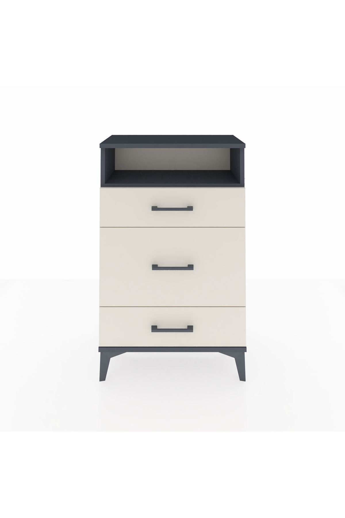 Arges Komodin Tek Raflı 3 Çekmeceli 60x30x96 - S14M018V4A