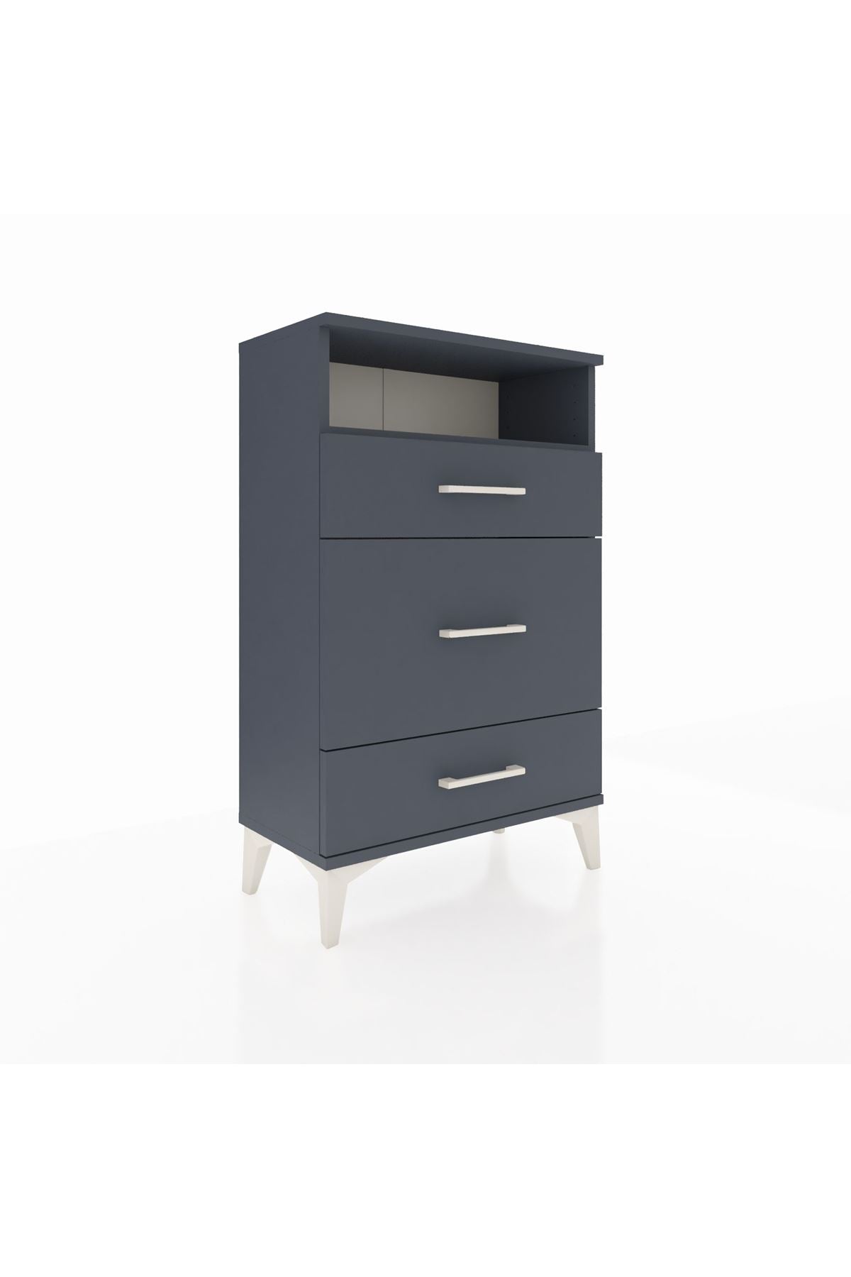 Arges Komodin Tek Raflı 3 Çekmeceli 60x30x96 - S14M018V5A