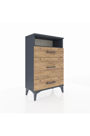 Arges Komodin Tek Raflı 3 Çekmeceli 60x30x96 - S14M018V6A