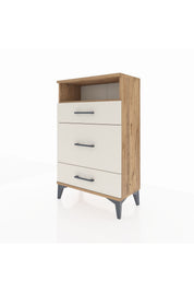 Arges Komodin Tek Raflı 3 Çekmeceli 60x30x96 - S14M018V7A
