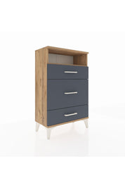 Arges Komodin Tek Raflı 3 Çekmeceli 60x30x96 - S14M018V8A