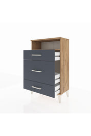 Arges Komodin Tek Raflı 3 Çekmeceli 60x30x96 - S14M018V8A