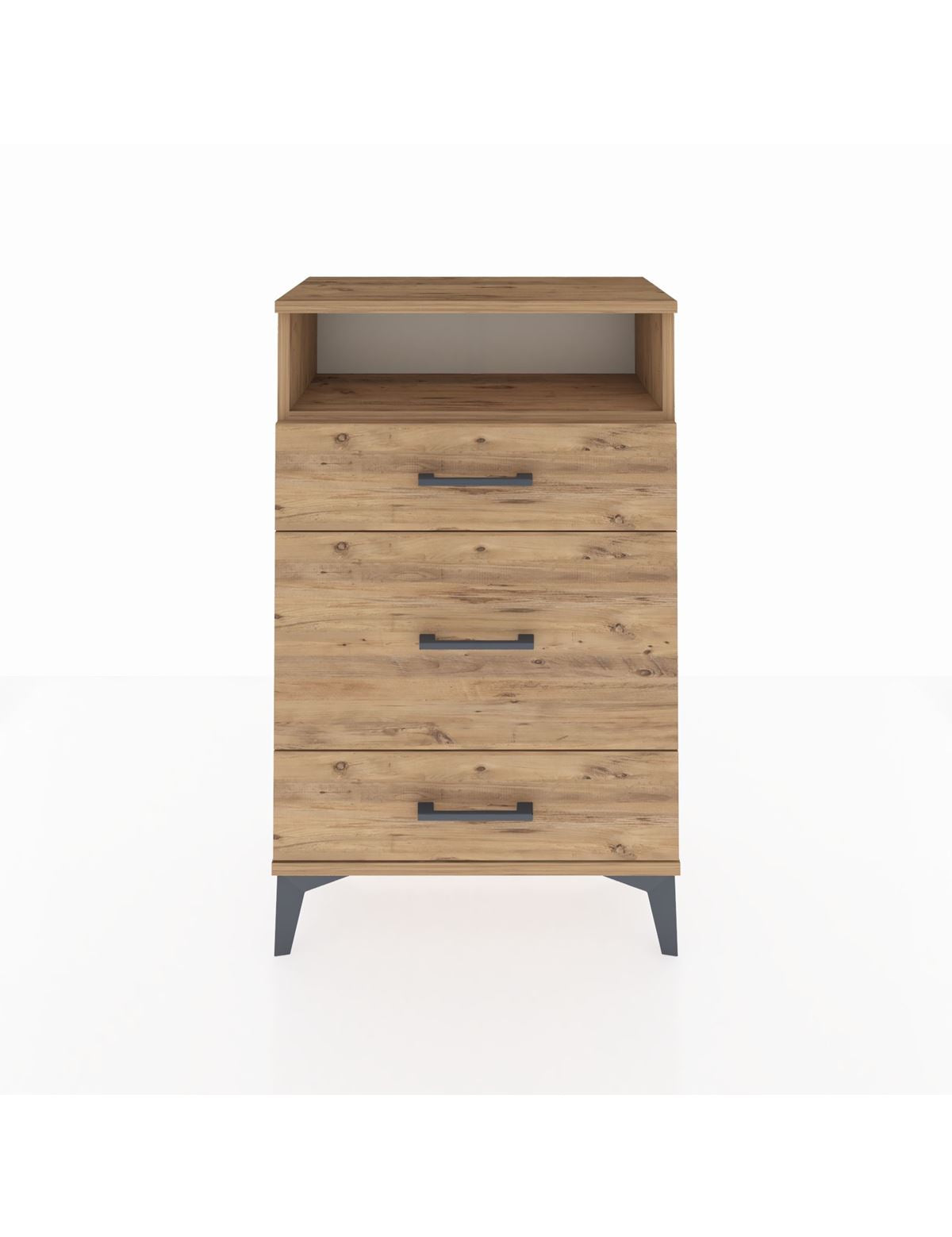 Arges Komodin Tek Raflı 3 Çekmeceli 60x30x96 - S14M018V9A