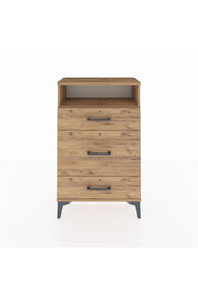 Arges Komodin Tek Raflı 3 Çekmeceli 60x30x96 - S14M018V9A