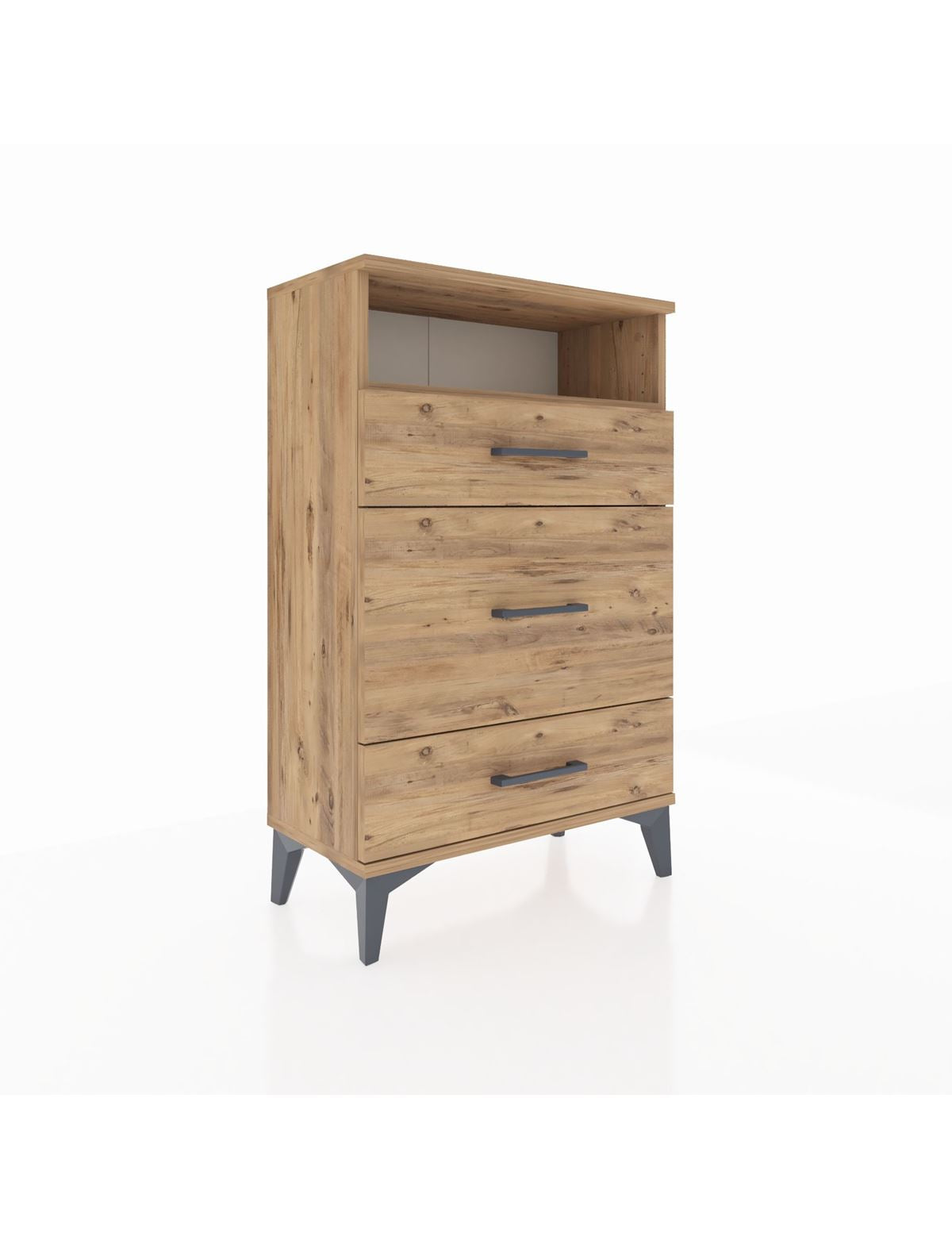 Arges Komodin Tek Raflı 3 Çekmeceli 60x30x96 - S14M018V9A