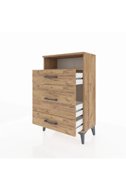 Arges Komodin Tek Raflı 3 Çekmeceli 60x30x96 - S14M018V9A
