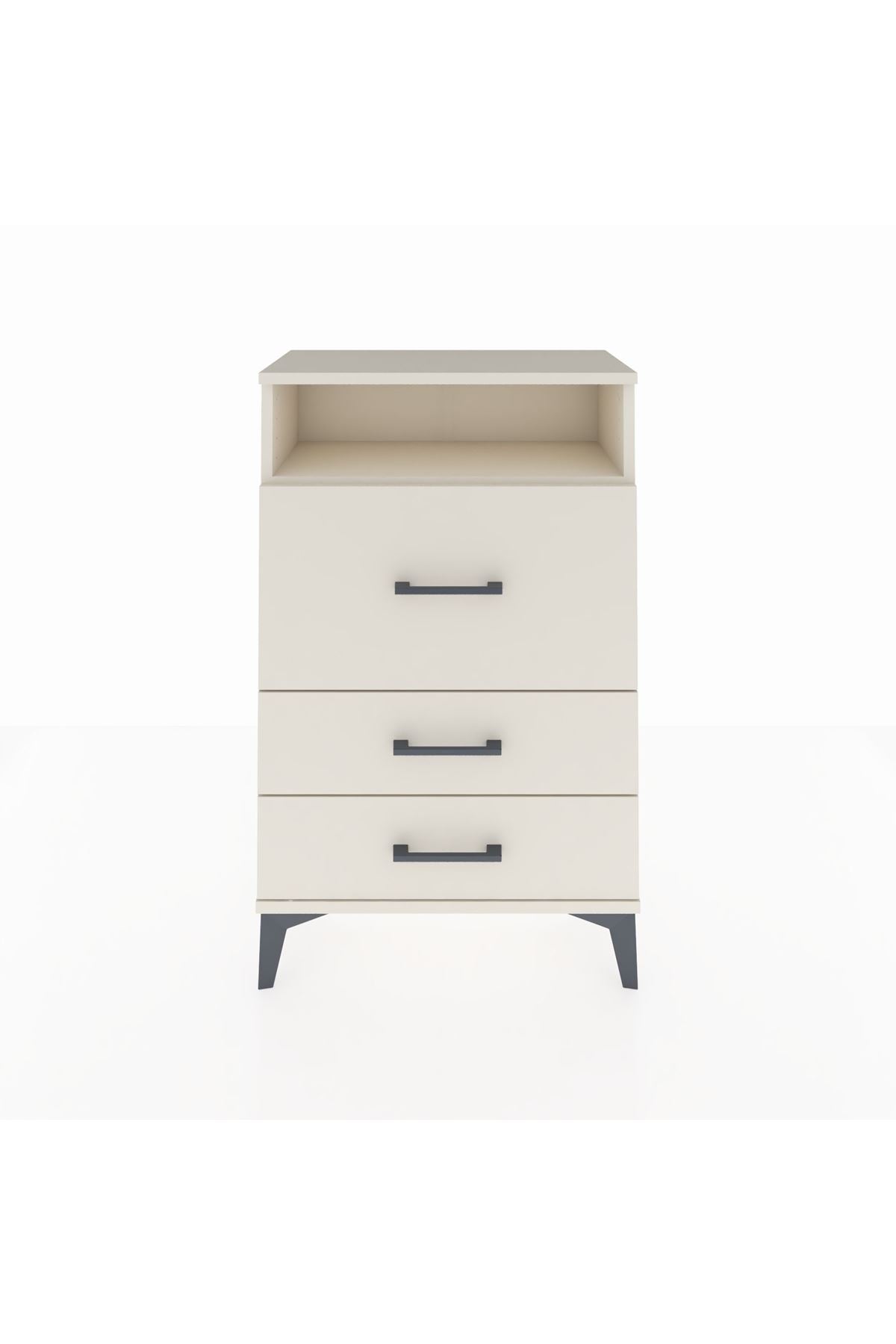 Arges Komodin Tek Raflı 3 Çekmeceli 60x30x96 - S14M019V1A