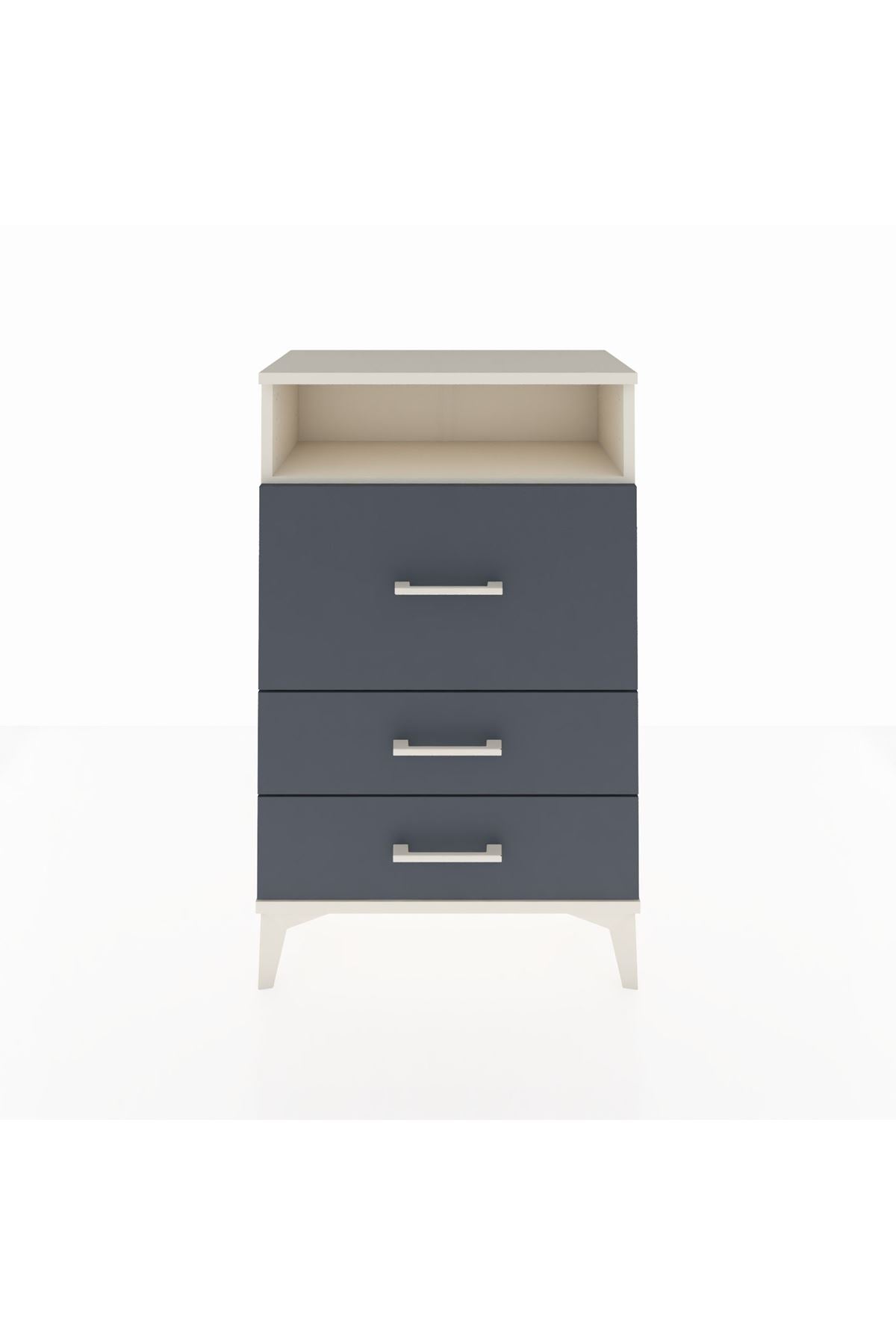 Arges Komodin Tek Raflı 3 Çekmeceli 60x30x96 - S14M019V2A