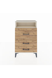 Arges Komodin Tek Raflı 3 Çekmeceli 60x30x96 - S14M019V3A