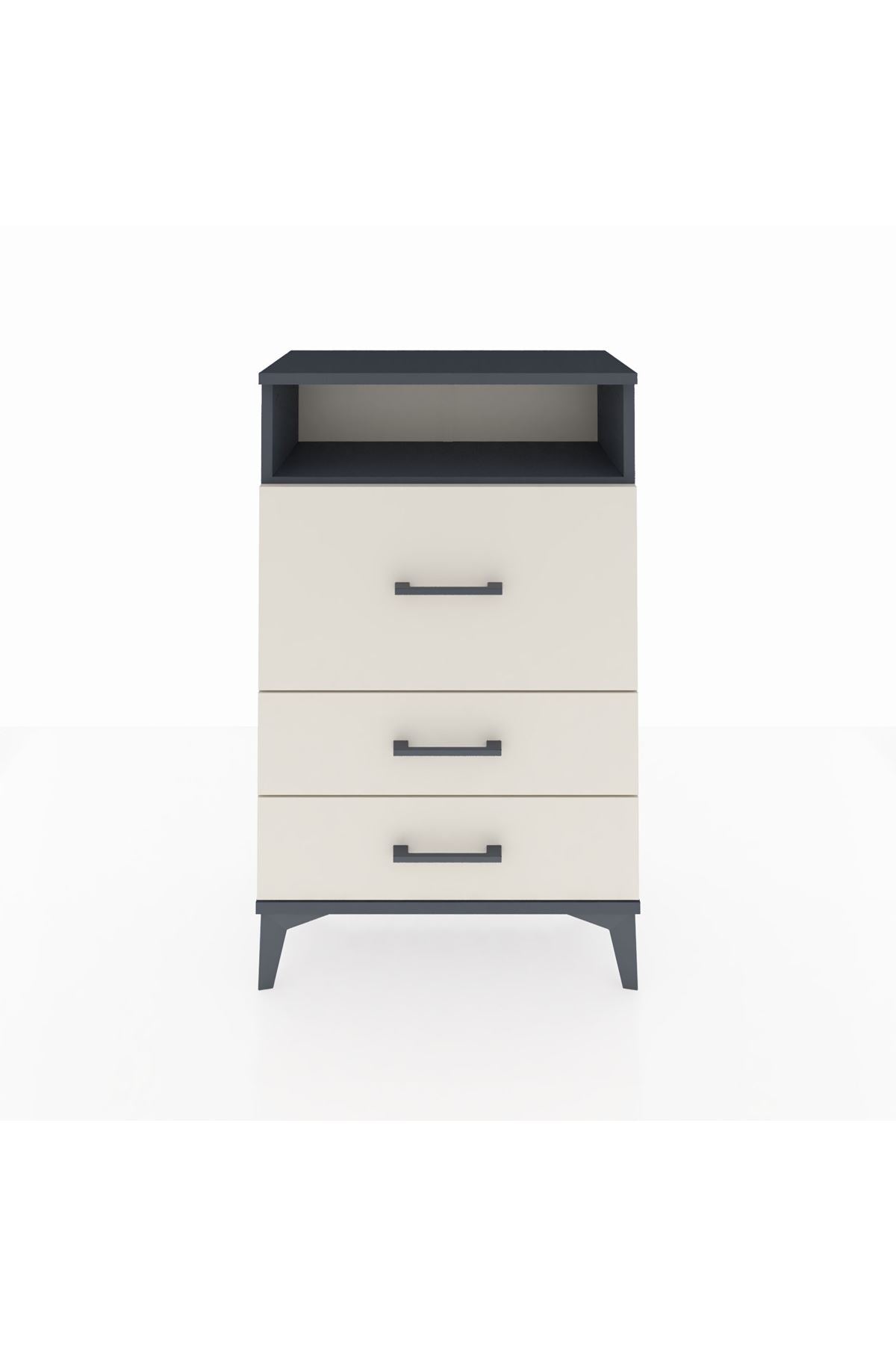 Arges Komodin Tek Raflı 3 Çekmeceli 60x30x96 - S14M019V4A