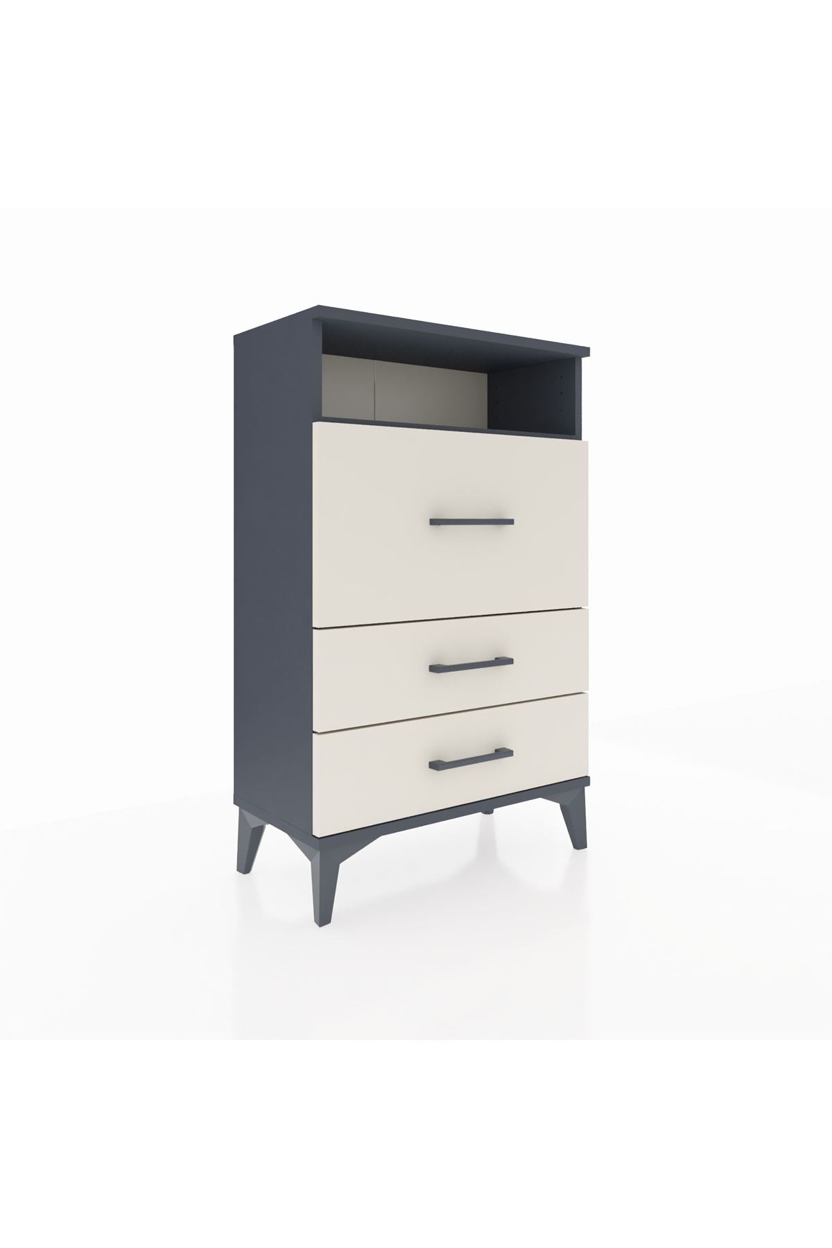 Arges Komodin Tek Raflı 3 Çekmeceli 60x30x96 - S14M019V4A