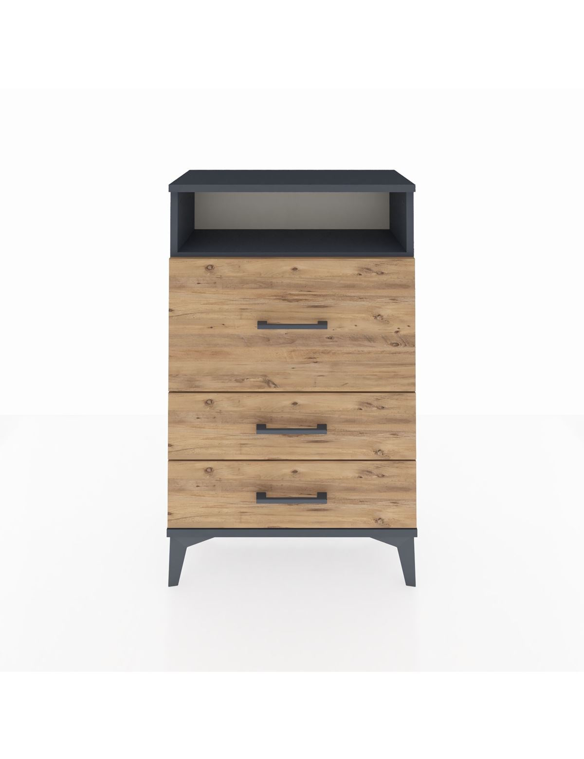 Arges Komodin Tek Raflı 3 Çekmeceli 60x30x96 - S14M019V6A