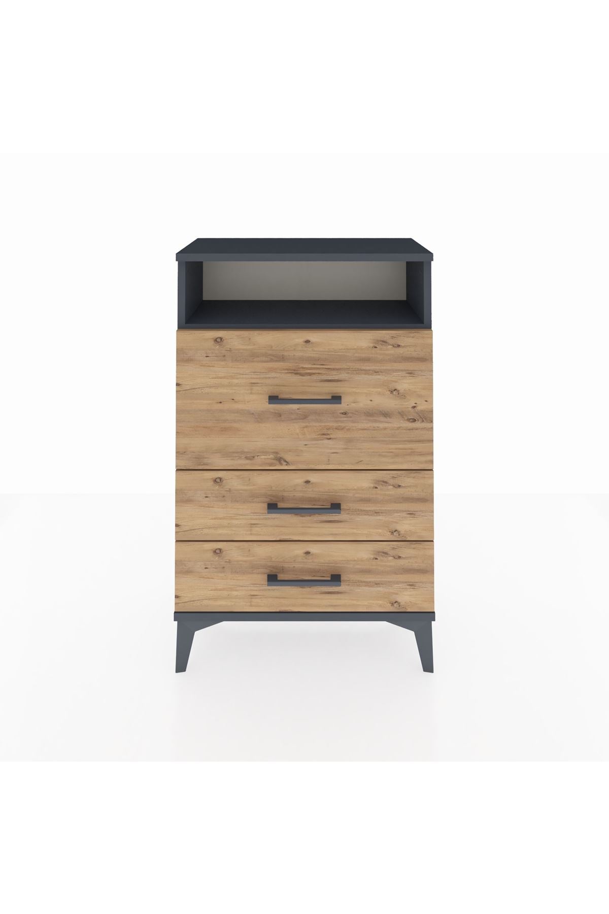Arges Komodin Tek Raflı 3 Çekmeceli 60x30x96 - S14M019V6A