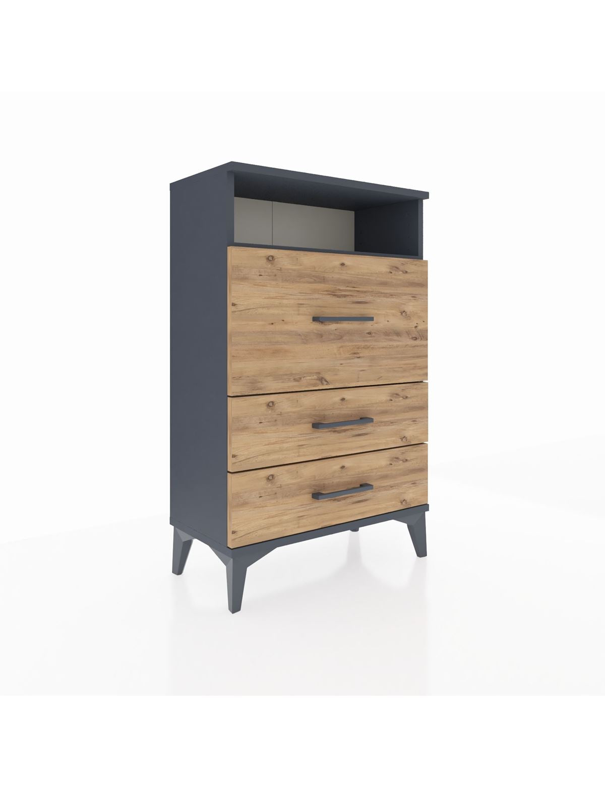 Arges Komodin Tek Raflı 3 Çekmeceli 60x30x96 - S14M019V6A