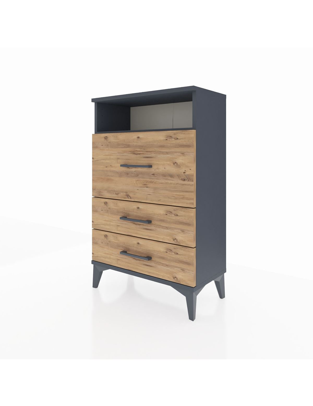 Arges Komodin Tek Raflı 3 Çekmeceli 60x30x96 - S14M019V6A