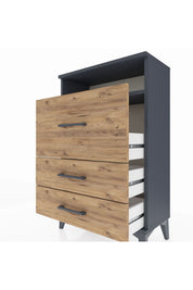 Arges Komodin Tek Raflı 3 Çekmeceli 60x30x96 - S14M019V6A