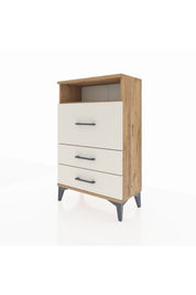 Arges Komodin Tek Raflı 3 Çekmeceli 60x30x96 - S14M019V7A