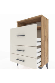 Arges Komodin Tek Raflı 3 Çekmeceli 60x30x96 - S14M019V7A