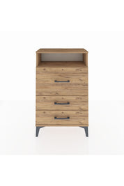 Arges Komodin Tek Raflı 3 Çekmeceli 60x30x96 - S14M019V9A