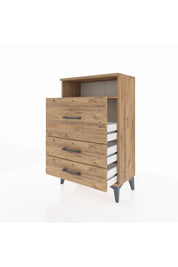 Arges Komodin Tek Raflı 3 Çekmeceli 60x30x96 - S14M019V9A