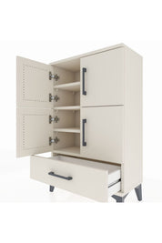 Arges Komodin 4 Raflı Tek Çekmeceli 4 Kapaklı 60x30x96 - S14M020V1A