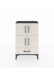 Arges Komodin 4 Raflı Tek Çekmeceli 4 Kapaklı 60x30x96 - S14M020V4A