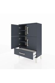 Arges Komodin 4 Raflı Tek Çekmeceli 4 Kapaklı 60x30x96 - S14M020V5A