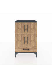 Arges Komodin 4 Raflı Tek Çekmeceli 4 Kapaklı 60x30x96 - S14M020V6A