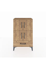 Arges Komodin 4 Raflı Tek Çekmeceli 4 Kapaklı 60x30x96 - S14M020V9A