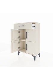 Arges Komodin Tek Raflı Tek Çekmeceli 4 Kapaklı 60x30x96 - S14M021V1A