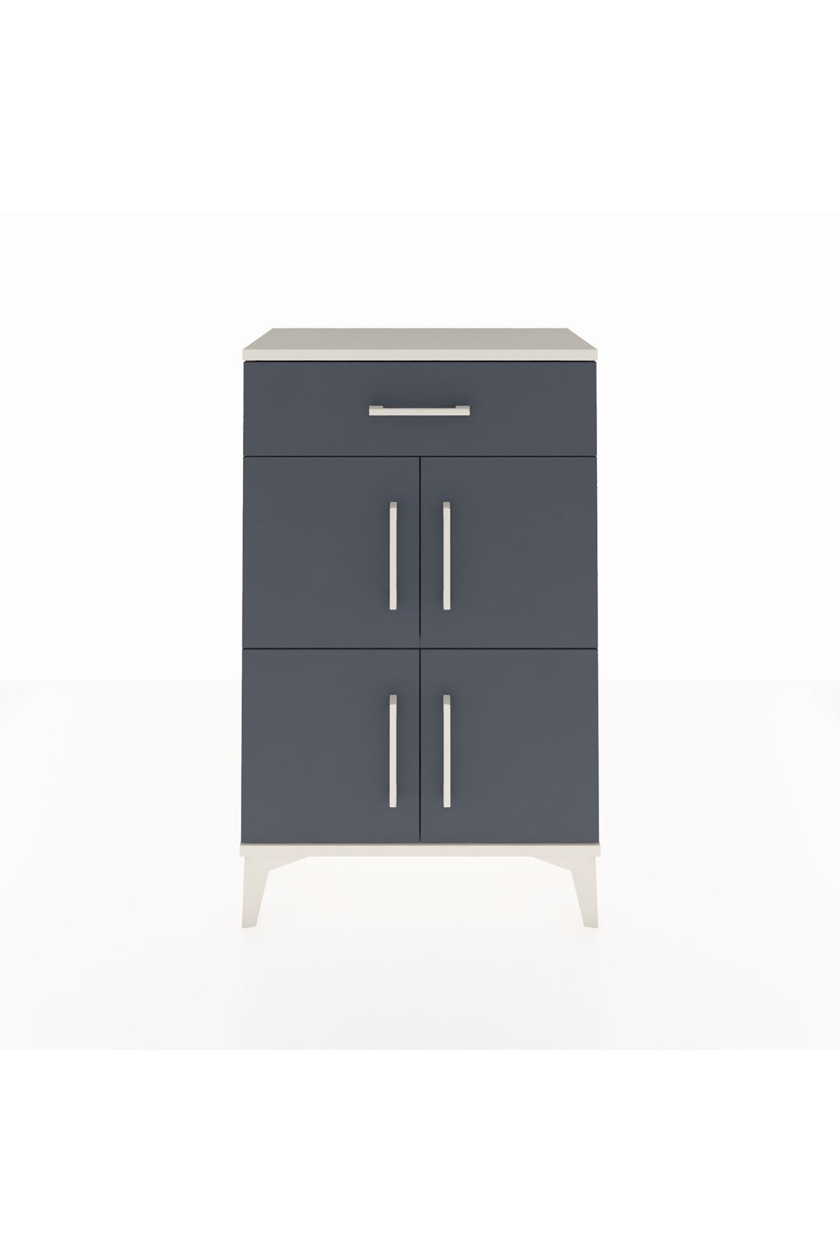 Arges Komodin Tek Raflı Tek Çekmeceli 4 Kapaklı 60x30x96 - S14M021V2A