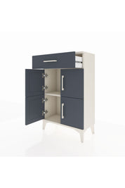 Arges Komodin Tek Raflı Tek Çekmeceli 4 Kapaklı 60x30x96 - S14M021V2A
