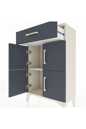 Arges Komodin Tek Raflı Tek Çekmeceli 4 Kapaklı 60x30x96 - S14M021V2A
