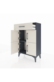 Arges Komodin Tek Raflı Tek Çekmeceli 4 Kapaklı 60x30x96 - S14M021V4A