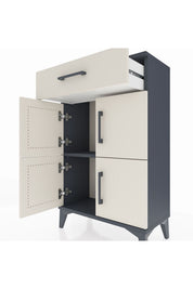 Arges Komodin Tek Raflı Tek Çekmeceli 4 Kapaklı 60x30x96 - S14M021V4A