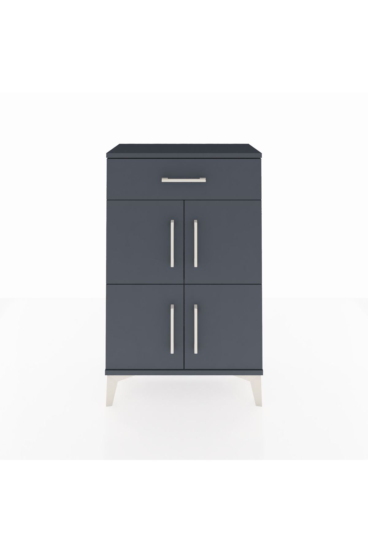 Arges Komodin Tek Raflı Tek Çekmeceli 4 Kapaklı 60x30x96 - S14M021V5A