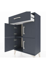 Arges Komodin Tek Raflı Tek Çekmeceli 4 Kapaklı 60x30x96 - S14M021V5A