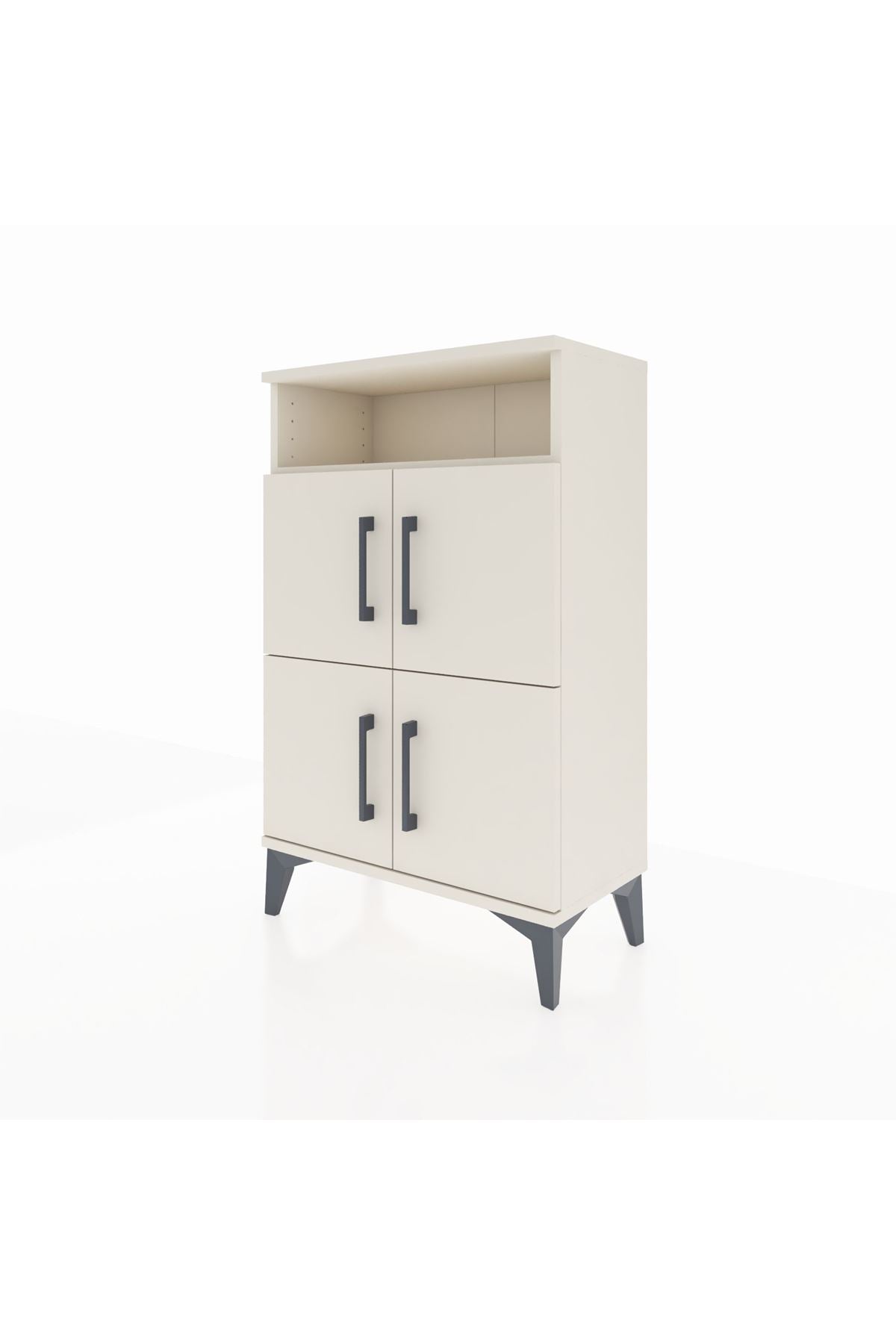 Arges Komodin Tek Raflı 4 Kapaklı 60x30x96 - S14M022V1A