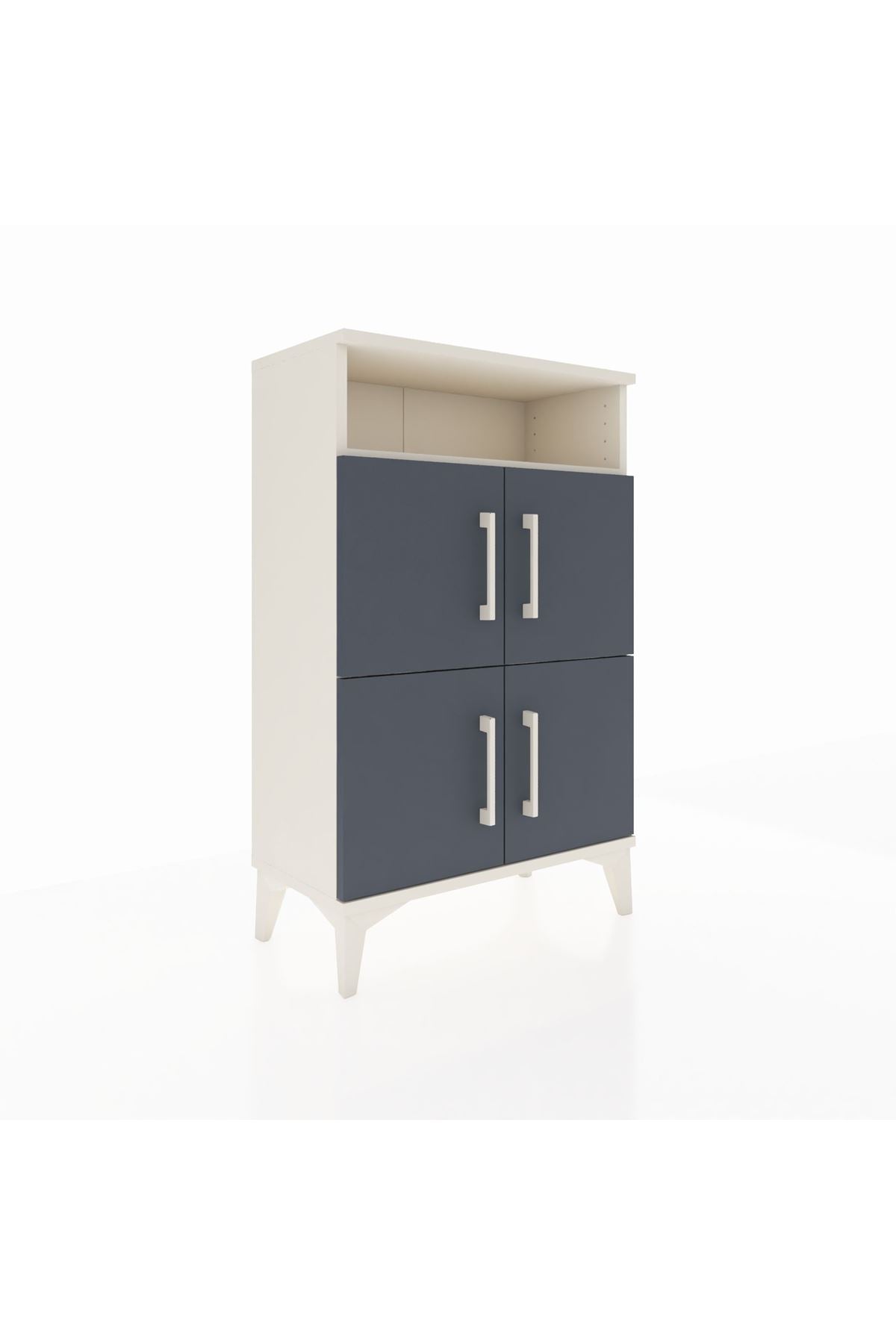 Arges Komodin Tek Raflı 4 Kapaklı 60x30x96 - S14M022V2A