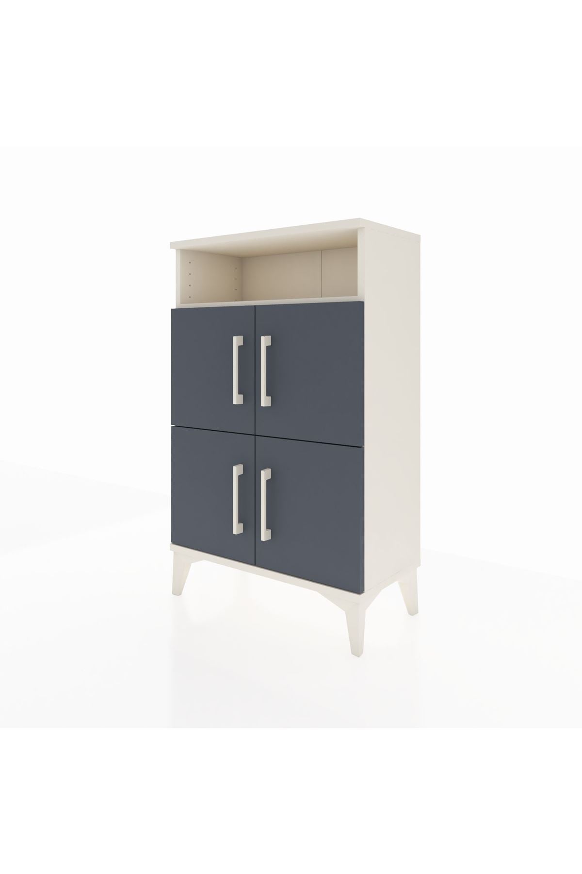 Arges Komodin Tek Raflı 4 Kapaklı 60x30x96 - S14M022V2A