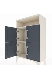 Arges Komodin Tek Raflı 4 Kapaklı 60x30x96 - S14M022V2A