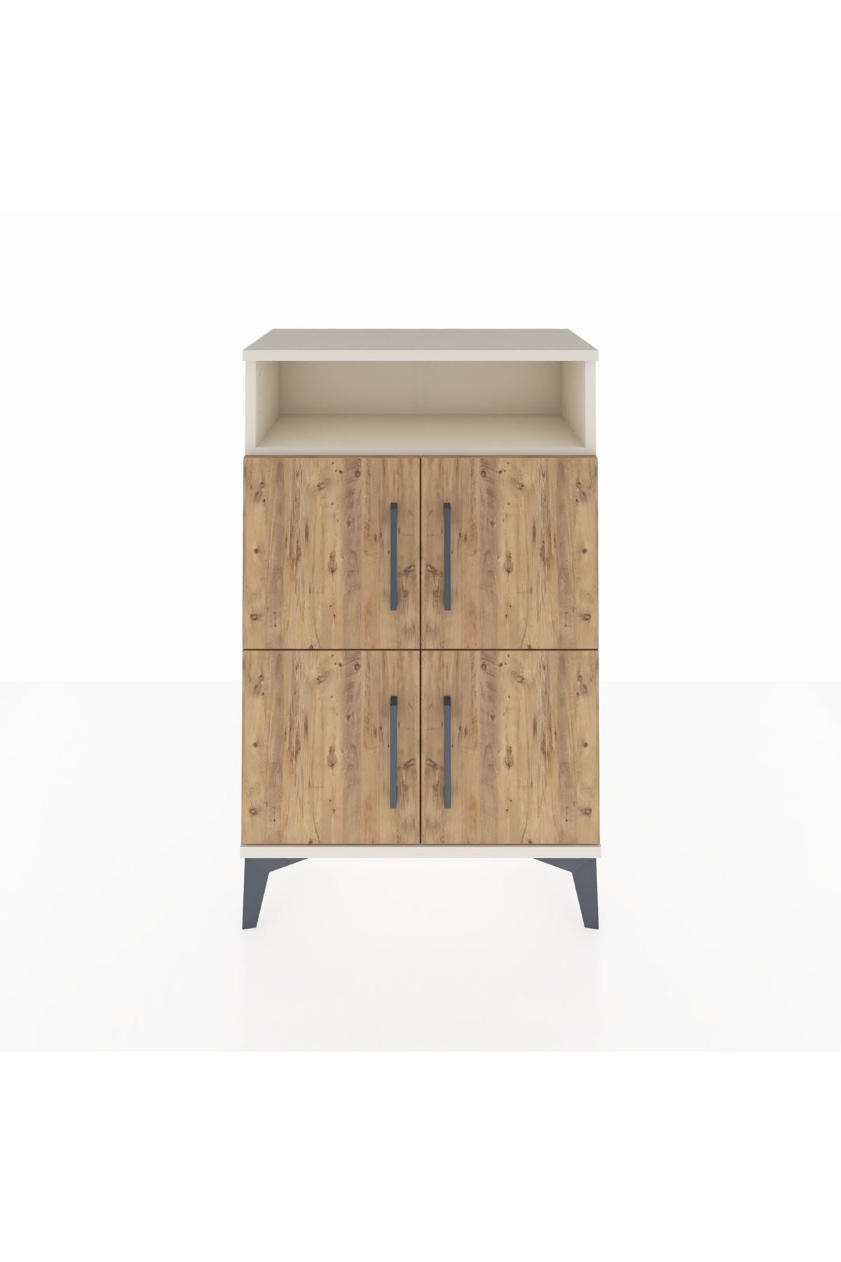 Arges Komodin Tek Raflı 4 Kapaklı 60x30x96 - S14M022V3A