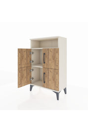 Arges Komodin Tek Raflı 4 Kapaklı 60x30x96 - S14M022V3A