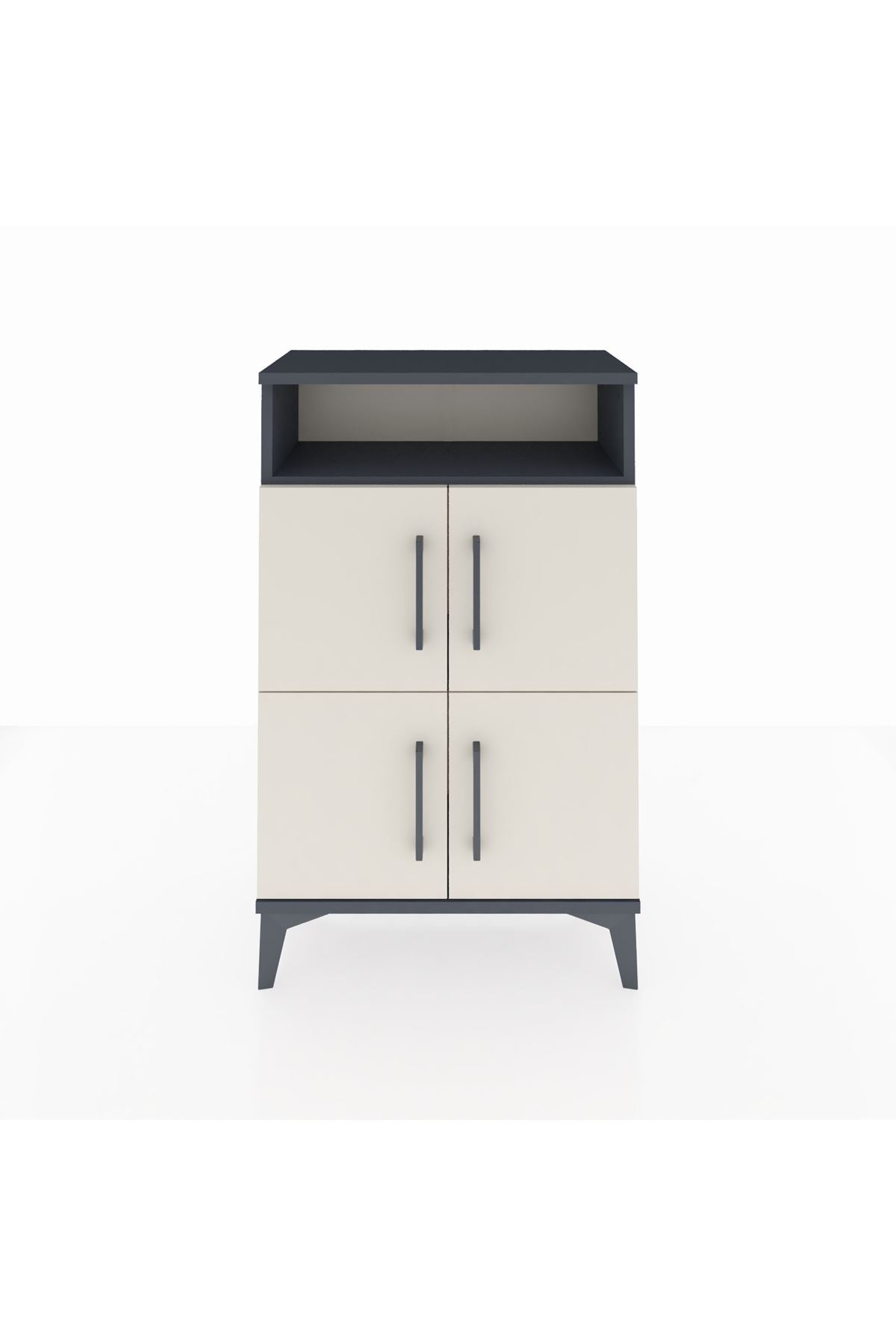 Arges Komodin Tek Raflı 4 Kapaklı 60x30x96 - S14M022V4A
