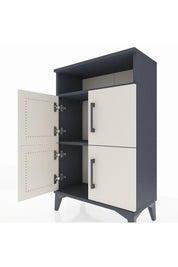 Arges Komodin Tek Raflı 4 Kapaklı 60x30x96 - S14M022V4A