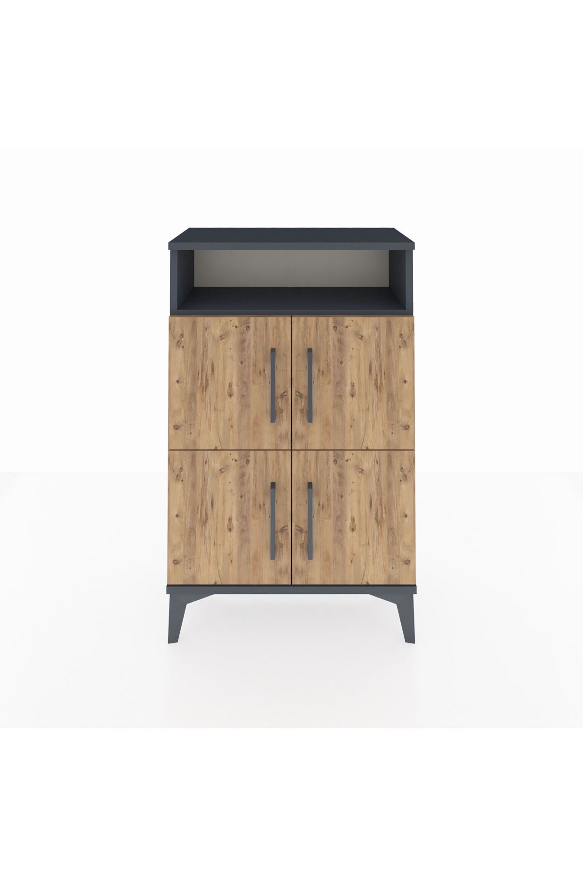 Arges Komodin Tek Raflı 4 Kapaklı 60x30x96 - S14M022V6A