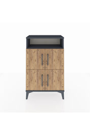 Arges Komodin Tek Raflı 4 Kapaklı 60x30x96 - S14M022V6A